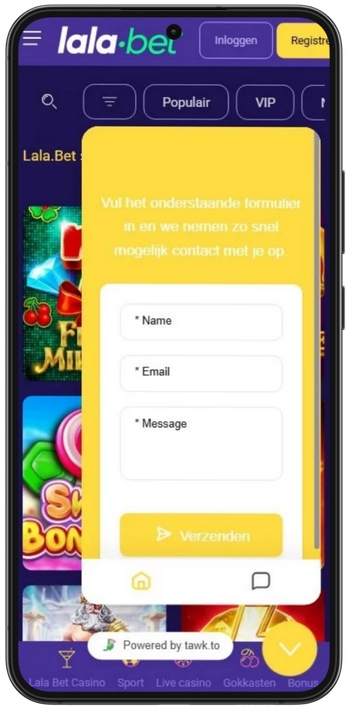 Lalabet Casino live chat